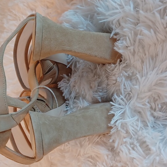 JESSICA SIMPSON DRIXI Platform Flare Heel Sexy Mesh Sandals Multi Sizes NEW - Picture 8 of 14